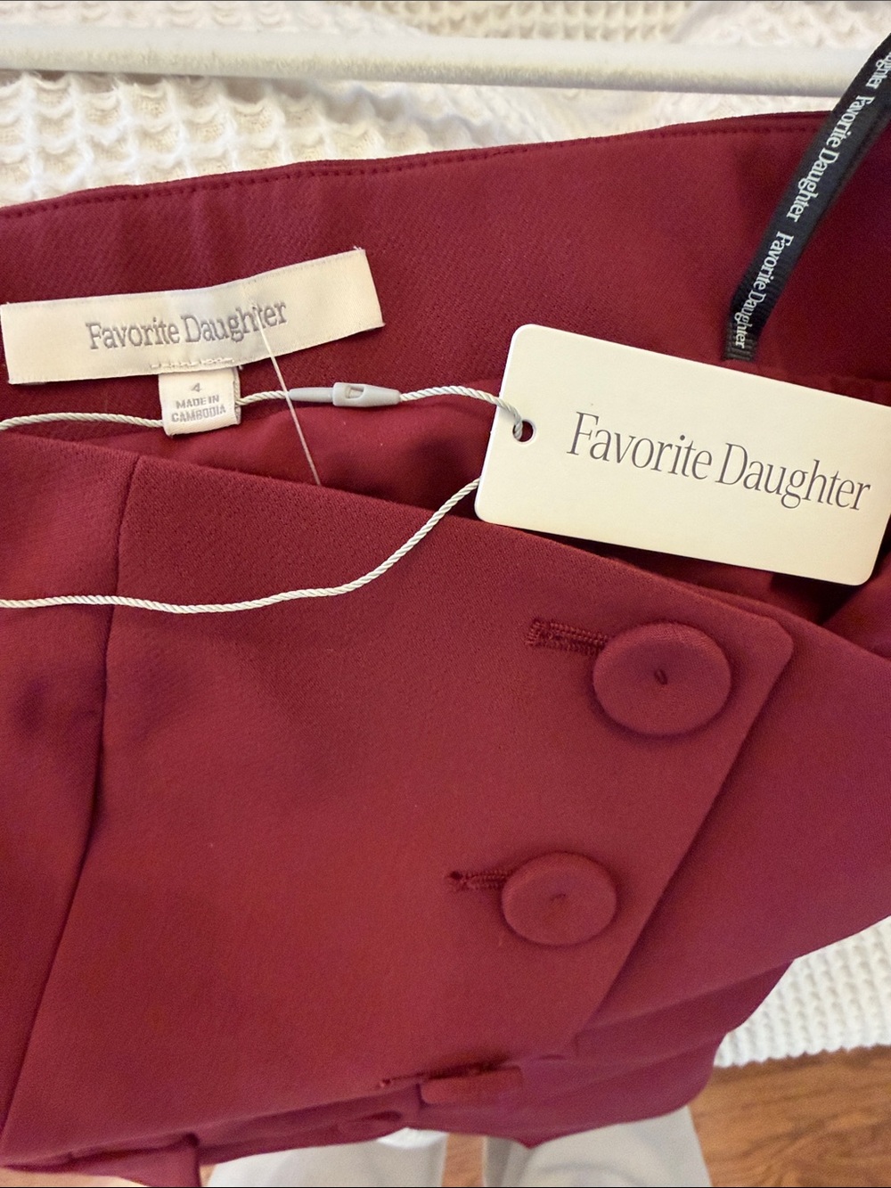 NWT Favorite Daughter The Dream Phoebe Bustier in Vino 🍷❤️ - Picture 8 of 8